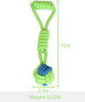 Sunglow Dog Toy Interactive Chewing Rope Ball Toys Natural Cotton Washable Durable Tug of War for Small Medium Dogs Pupp