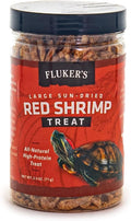 Fluker's All Natural Large Sun-Dried Red Shrimp, High Protein Treats, Aquatic Turtle Food, Great for Aquatic Frogs, Tegu