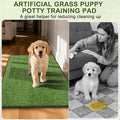 Artificial Grass for Dogs Potty, Reusable Pet Training Mat for Home and Travel, Washable Hemmed Edge Grass Pee Pad with 
