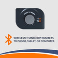 Hero Universal Microchip Scanner, Reads ISO & Non-ISO Pet Microchips, Bluetooth® Enabled with 15-Minute Display Hold, Backlit LCD Screen, Protective Case & FCC Certified, Each