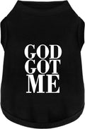 Discover Cozy Cotton Canine Wear: Breathable Soft, and Lightweight Dog Shirt Vest with Eye-Catching Graphics(GOD GOT ME)