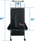 Easily Bird Cage Cover for Large Bird Cage with Play Top, Good Night Birdcage Covers, Black, 61"