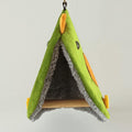 Bird Snuggle Tent - Hanging Sleeping Hut with Perches for Small Birds Parrot Parakeet Cockatiel Conure Budgie Finch Quak