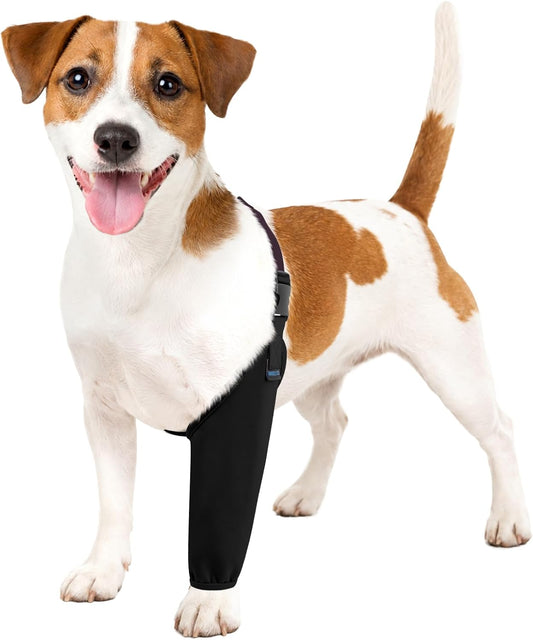 BARKLESS Small Dog Front Leg Sleeve for Wound, Surgery Suit to Stop Licking