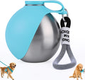 2 in 1 Portable Dog Water Bottle for Dogs,10oz Stainless Steel Portable Dog Water Bottle with Foldable Silicone Bowl, Le