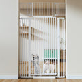 COMOMY 71" Extra Tall Pet Gate, 29.5-40.6" Wide with Adjustable Cat Door