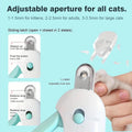 Adjustable Cat Nail Clipper to Avoid Excessive Cutting, Cat Nail Trimmer with Nail File, Pet Nail Clippers for Kitten Bu