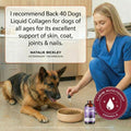 Back 40 Dogs Premium Grass-Fed Liquid Collagen for Dogs Skin and Coat, Hips and Joints | Allergy Relief with Biotin, Vitamin C and MSM for Joint, Nails & Immunity | Made in USA