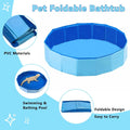Gxsdj Bearded Dragon Foldable Bath Pool, Lizard Bathtub with Soft Brush, Collapsible Reptile Swimming Pool, Bearded Dragon Accessories with Rubber Gloves for Puppy Dogs Cats