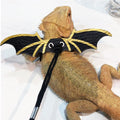 CoguZed Bearded Dragon Leash and Harness Set, Adjustable Lizard Harness, Soft Leather Reptile Costume, Cool Dragon Wing 