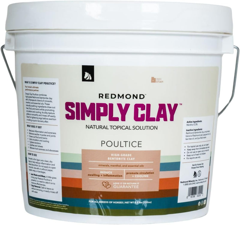 REDMOND Red Edge Equine Poultice, (Simply Clay) Natural Soothing Clay for All Horse Breeds
