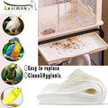 120 Pieces Bird Cage Liners-11'' X 17''Disposable Non-Woven Bird Cage Paper Liners Precut Absorbent Fecal Tray Cages Cus