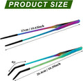 OLIISS Iridescent Reptile Feeding Tongs with Rubber Tips, 10.6", 2 Pack