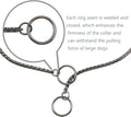 Heavy Duty Dog Choke Collar Slip Dog P Chain Snake Collar Plating Anti-Rust Dog Training Collars for Small Large Dogs Bl