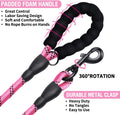 COOYOO Dog Leash 6 FT Heavy Duty - Comfortable Padded Handle - 1/2 inch Reflective Dog Leash for Medium Large Dogs with Poo Bag Dispenser