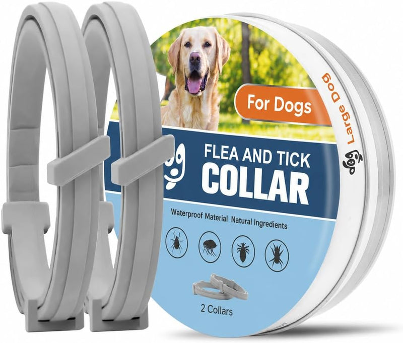 Flea Collar for Dogs, Flea and Tick Collar for Large Dogs, Comfort Fit for Sturdy Dog Flea Collar, Adjustable Tick Dog C