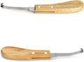 QWORK Hoof Cutter Set, Left and Right Hand Shaped, Stainless Steel