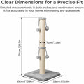 Dimaka 29'' Cat Scratching Post, Natural Sisal Rope Scratcher Post, Kitten Claw Scratch with 4 DanglingToy Balls for Large Cats (Grey)