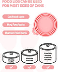 Aecsze 5 PCS Cat Food Can Covers Lids Set, Silicone Pet Food Can Lids with Multi-Function Cat Food Spoon and Opener, Cat Bar Squeezer, Stainless Steel Wet Food Spoon for Cats and Dogs (Pink) (Pink)