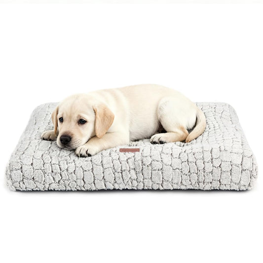 Dog Bed Crate Pad - Soft Fluffy Pet Cushion Mat Anti-Slip Comfy Kennel Pad for Crates