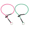 18" Dog Slip Collar – 5/32" Paracord Rope Dog Collar with Spring-Loaded Stopper & Stainless Steel O-Ring, Reflective for Low-Light Visibility (Hot Pink & Green)