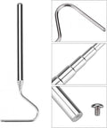 Collapsible Snake Hook Stainless Steel Extensible Snake Catcher Capture Hook for Catching Handling Grabber Separate Smal