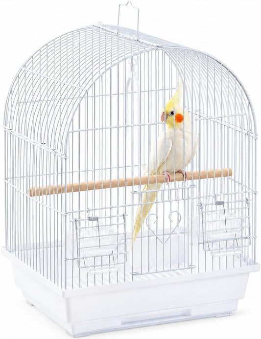 Capuca Small Bird Travel Cage - Lightweight Small Birds Starter Kit with Birdcages and Accessories Great for Parakeets Lovebirds Parrotlets Finches Canaries
