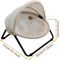 ROGSOUTH Cat Bed, Pet Hammock Bed for Cats and Dogs, Comfortable and Breathable Elevated Cat & Dog Nest, Easy to Assemble, Cover Removable and Washable, Suitable for Indoor and Outdoor Use (Cream)