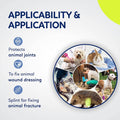 WePet Pet Wrap, Self-Adhesive Non-Woven Bandage, Emergency Cohesive Gauze, for Dogs, Cats, Horse, Birds, Wounds, Wrist H