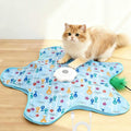 Rechargeable Automatic Cat Toy, 3-Mode Touch-Activated Interactive Toy with Random Motion, Concealed Feather & Squeaky S