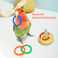 Bird Toys,Parrot Training Toys for Lovebird,Five-Types Parakeet Toys Sets for Conure, Cockatiel,5 PCS Parrot Intelligence Toy,Basketball Hoop,Skateboard,Stacking Toys,Wooden Block Bird Puzzles Toy