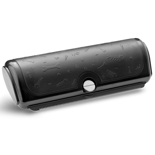 PetPog Dog Deshedding Brush & Shedding Blade, Dog Brush for Shedding, Undercoat Grooming Tool for Short & Medium Fur & Double Coats, Replaceable Metal Blade, Black