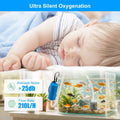 DaToo USB Mini Aquarium Air Pump Ultra Quiet Fish Tank Air Pump with Black Hanging Clasp Portable Aquarium Oxygen Aerato