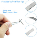Unlorspy Tick Remover Tool Set for Pets Dogs and Cats- Includes 1Pcs Stainless Steel Tick Removal Fork and 1 Pcs Fine Curved Tip Tweezer