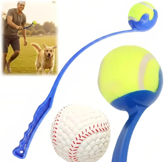 Dog Ball Thrower Launcher, Tennis Ball Launcher, Dog Ball Thrower Launcher and 2 Balls, 18.9 Inch Dog Ball Thrower Launc