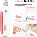 Wanheart Cat Nail Clipper, 4-Size Safety Guard, Nail Catcher & File, Pink