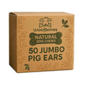 Pets Plus Natural All Natural Jumbo Whole Pig Ears for Dogs (50 Pack) – 100% Natural Pork Ear Dog Treat