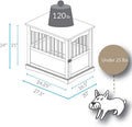 Casual Home Wooden Indoor Dog Crate House Kennel End Table Night Stand Furniture with Lockable Latch for Small to Medium