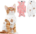 2 PCS Cat Recovery Suit Female Cat Onesie for Cats After Surgery Spay Abdominal Wounds, Kitten Surgery Recovery Suit Fem