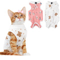 Coppthinktu 2 PCS Cat Recovery Suit for Spay Abdominal Wounds Cat Onesie for Cats After Surgery Recovery Suit Female Breathable E-Collar Alternative Kitten Onesie Anti Licking Small