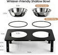 Adjustable Elevated Cat Bowls,6°/12° Tilted Cat Bowl Stand Anti-Vomiting