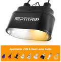 Dual Reptile Light Fixture with Switches, Reptile Heat Lamp Fixture, Reptiles Terrarium UVB Bulb Fixture for Bearded Dra