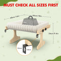 XiaZ Cat Perch for Window Cats Hammock Indoor Bed for Window Adjustable Wooden Frame Bird Watching Sunbathing Space-Saving Single Layer 18 * 16 * 9.4inch (Small Breeds Recommended)