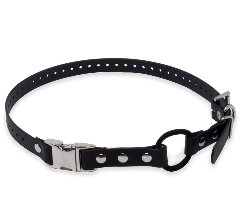 Educator Quick Snap 3/4-Inch Dog Training Collar Strap – ONLY Fits ME-300, ET-300/400, EZ-900, PE-900 & PG-300 – Biothane Bungee Collar for Small & Medium Dogs, Black