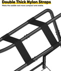 Queension Horse Saddle Rack for English Saddle, Foldable Saddle Stand with Bottom Storage for Horse Tack, Saddle Pad Rac