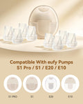 Breast Pump Replacement Parts 6 Duckbill Valves with Storage Case, Compatible with Eufy S1 Pro S1 E10 E20 Pump Parts, BP