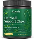 Kneady Hairball Support Chews for Cats, Psyllium Husk, Pumpkin & Fish Oil