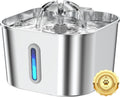 Stainless Steel Cat Water Fountain - 74oz/2.2L Cat Drinking Fountain