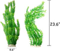 Hamiledyi Aquarium Plants Plastic Decor Fish Tank Green Decorations Plants Ornament Safe for All Fish,Extra Large 23-inc