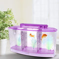Aquarium Fish Led Light Kid Friendly Small Fish Three Divisions Breeding Isolation Mini Aquarium komplettset LED Acrylic